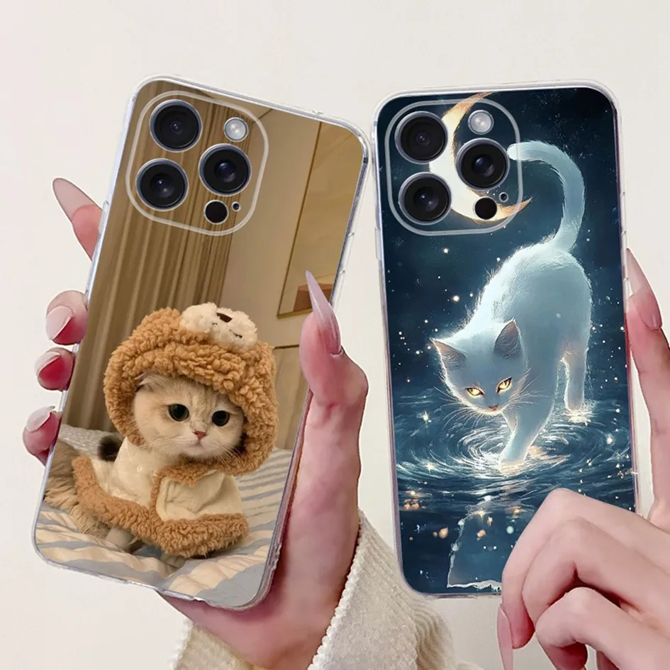 Funda de teléfono de lujo para iPhone 15 Pro Max, funda trasera de silicona transparente suave con flores para iPhone 15 Plus iPhone15 15Pro Capa - imagen 3