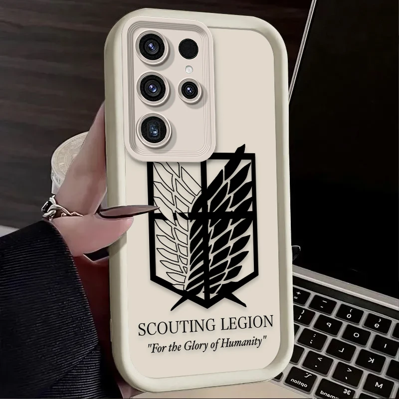 Funda de Anime Attack On Titan para Samsung Galaxy S23 S24 S25 Ultra S22 S21 Plus FE A56 A36 A26 A16 A06 A15 A25 A35 A55 5G - imagen 3