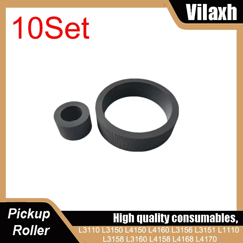 10X almohadilla de separación de rodillo de alimentación de recogida de goma para EPSON L3110 L3150 L4150 L4160 L3156 L3151 L1110 L3158 L3160 L4158 L4168 L4170