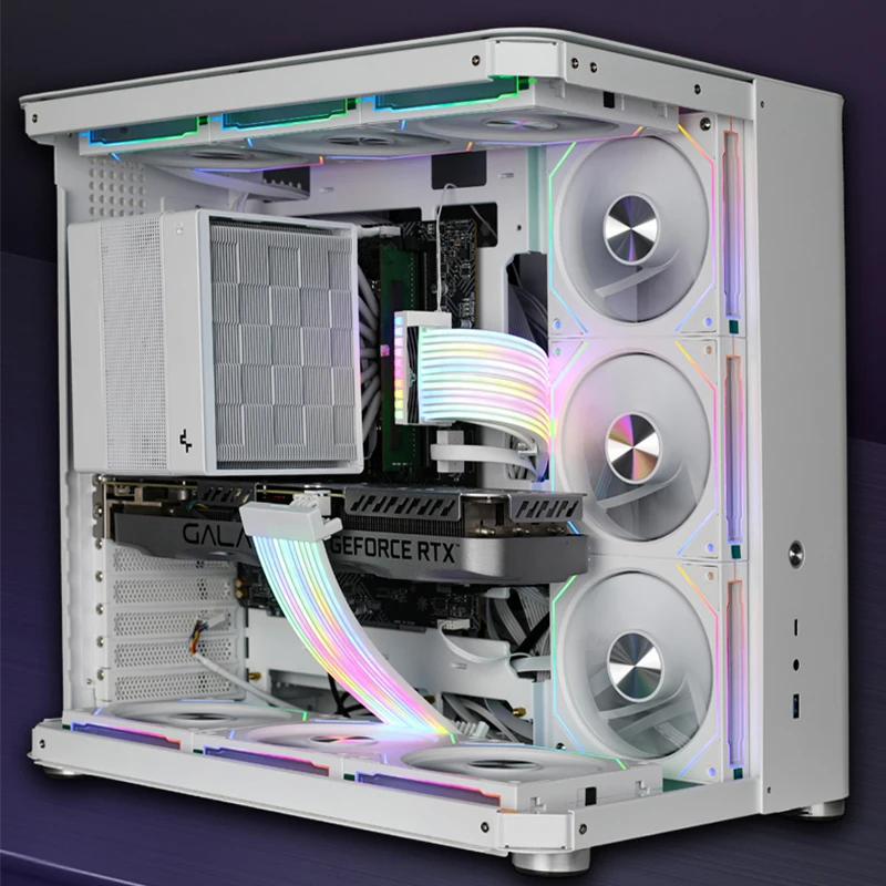 JUMPEAK SM120 240mm 360mm Modular inalámbrico empalme PC 120mm ventilador de refrigeración ARGB espejo infinito para ordenador enfriador de agua - imagen 5