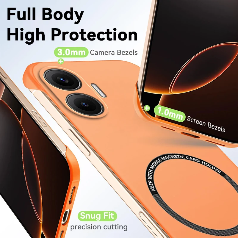 Funda magnética delgada para Xiaomi Redmi Turbo 4 Pro sin marco, cubierta dura ligera mate antiarañazos, armadura a prueba de golpes sin bordes - imagen 4