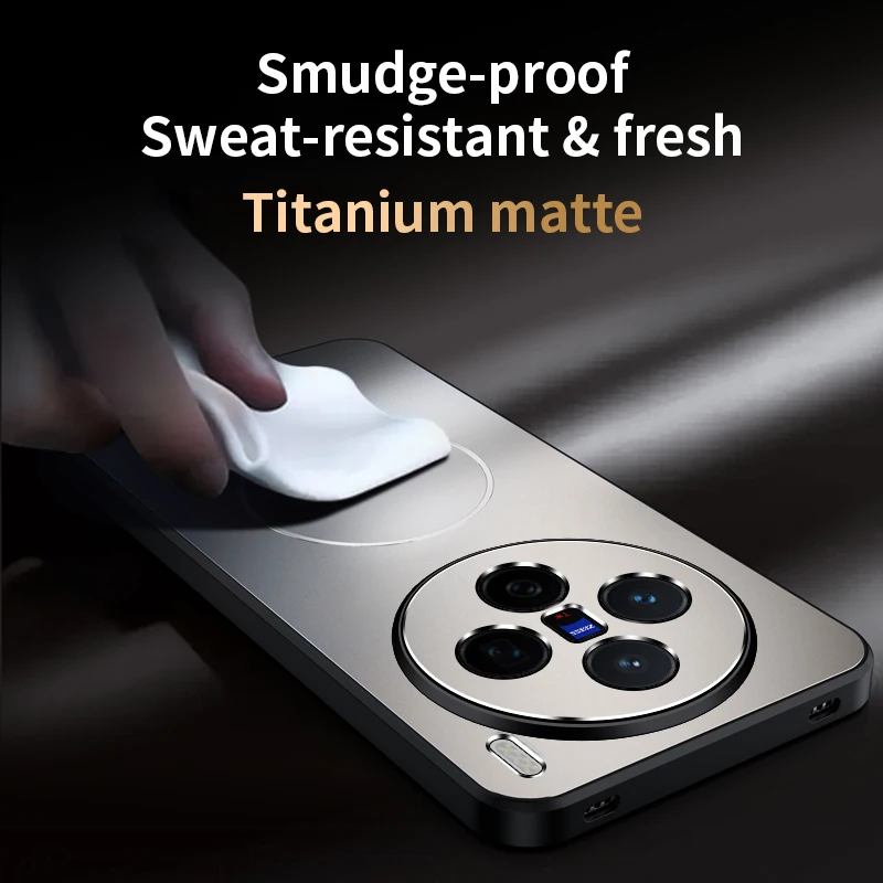 Funda de teléfono magnética Magsafe ultrafina y mate para VIVO X200 Pro X 200, marco de silicona suave, cubierta de carga inalámbrica a prueba de golpes - imagen 5