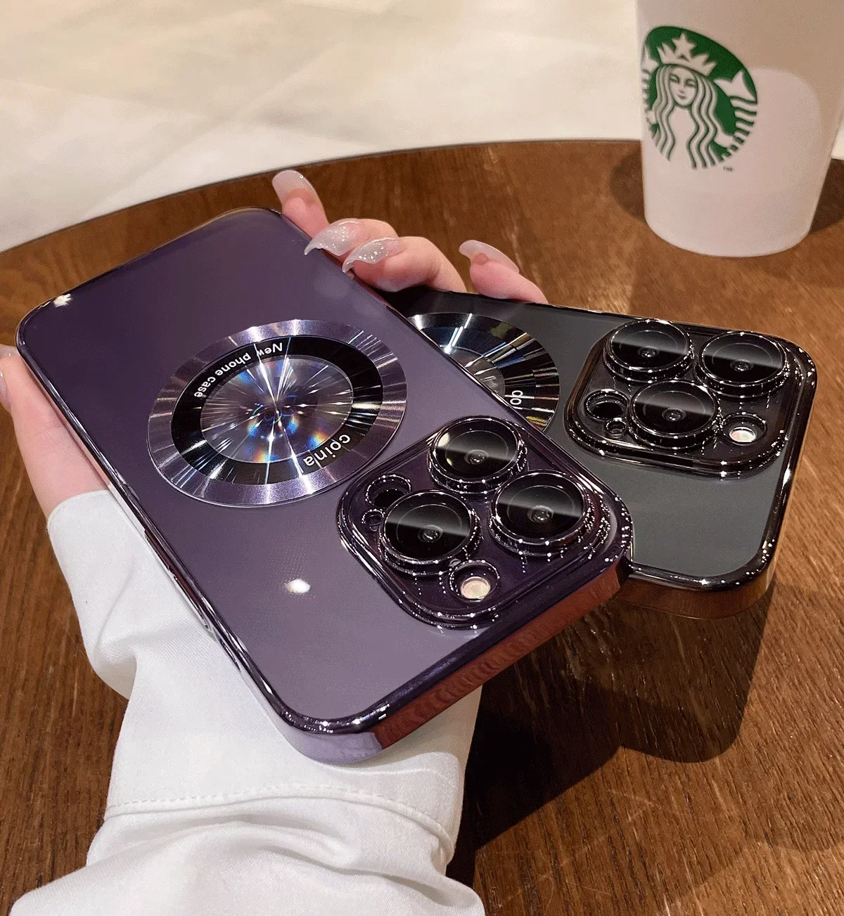 Funda de teléfono de carga inalámbrica transparente con revestimiento magnético de lujo para iPhone 15, 14, 12, 11, 13 Pro Max Plus, funda suave de silicona - imagen 4