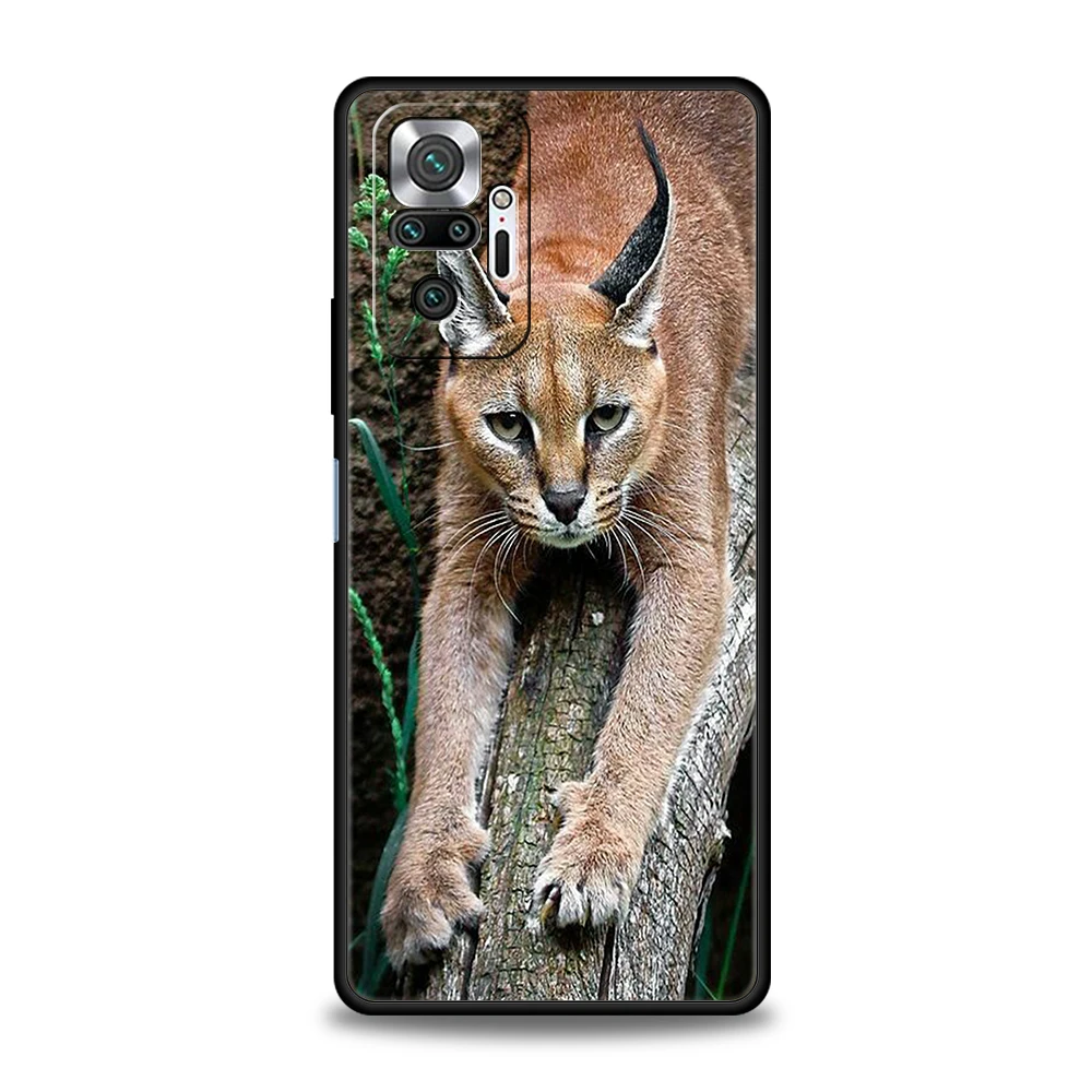 Funda de teléfono African Lynx Caracal Cat para Xiaomi Redmi Note 14 5G 13 12 10 11 Pro Plus 4G 14C 13C 12C 10C 9C funda suave de TPU - imagen 4