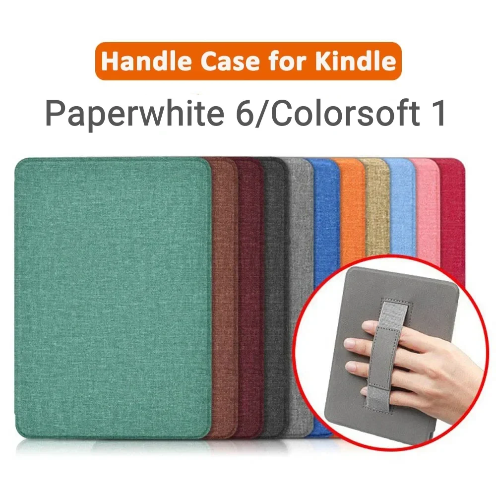 Para Kindle Paperwhite 12th Generation Case 2024 Signature Edition 7 pulgadas correa de mano carcasa protectora SA568B cubierta magnética