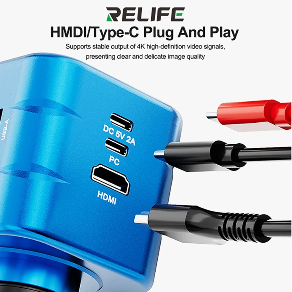 RELIFE MC2 4K cámara multímetro multifunción HDMI/tipo C con sonda multímetro para reparación de teléfonos móviles herramienta de detección de soldadura - imagen 5
