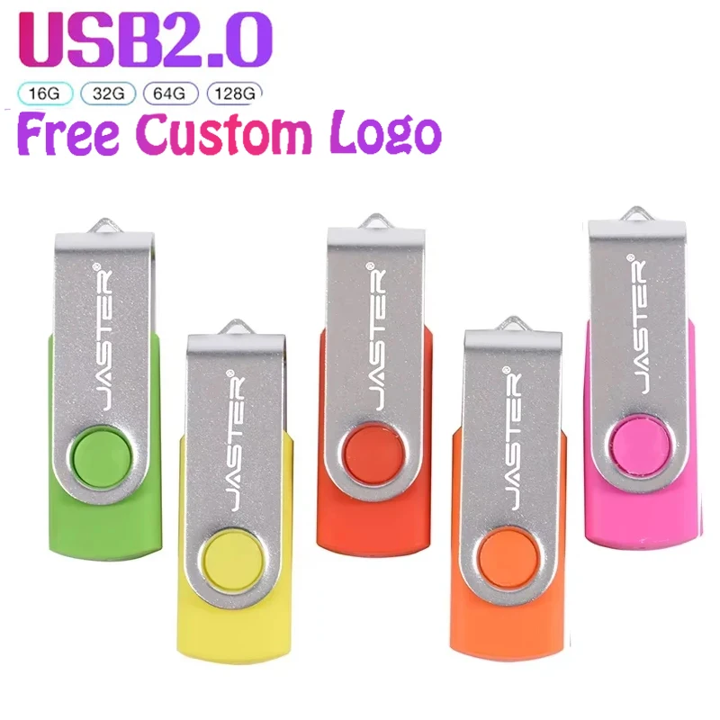 Clip Metálico Giratorio USB con Llavero – Personalizable