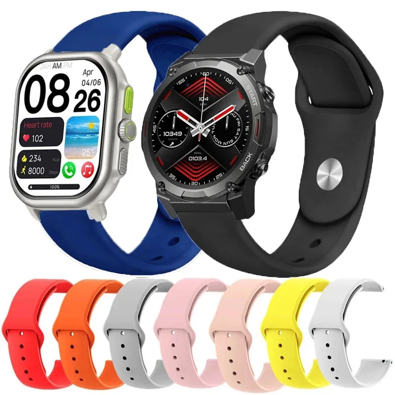 Correa para Zeblaze Vibe 7 Pro 7Lite/Zeblaze Stratos 2 3 22mm, pulsera de silicona deportiva para Zeblaze Beyond 2 3 Pro GTR 2