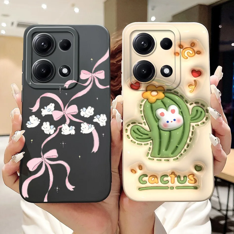 Para Xiaomi Redmi Note 14S funda 2025 lindo Panda de dibujos animados conejo Capa suave silicona mate cubierta para Redmi Note14S 2502FRA65G parachoques - imagen 4
