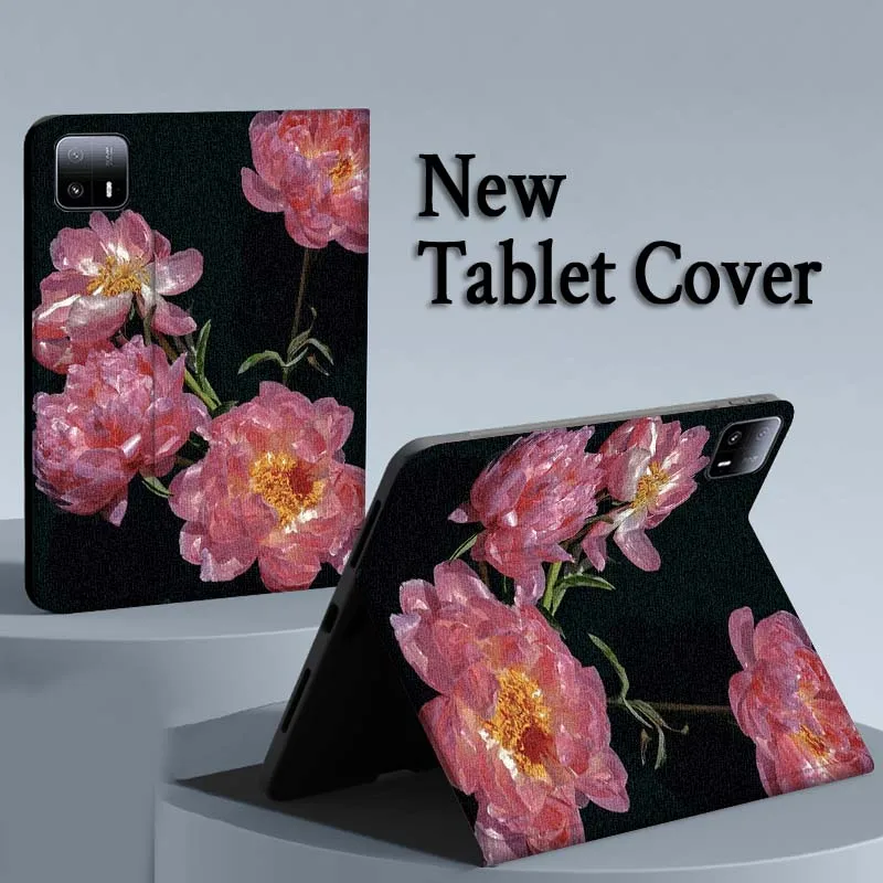 Camelia arte Retro creatividad para Xiaomi Redmi Mi Pad 2 4 5 6 6s 7 8 11 12,5 12,4 11,2 8,7 SE Pro Plus Max funda para tableta - imagen 4