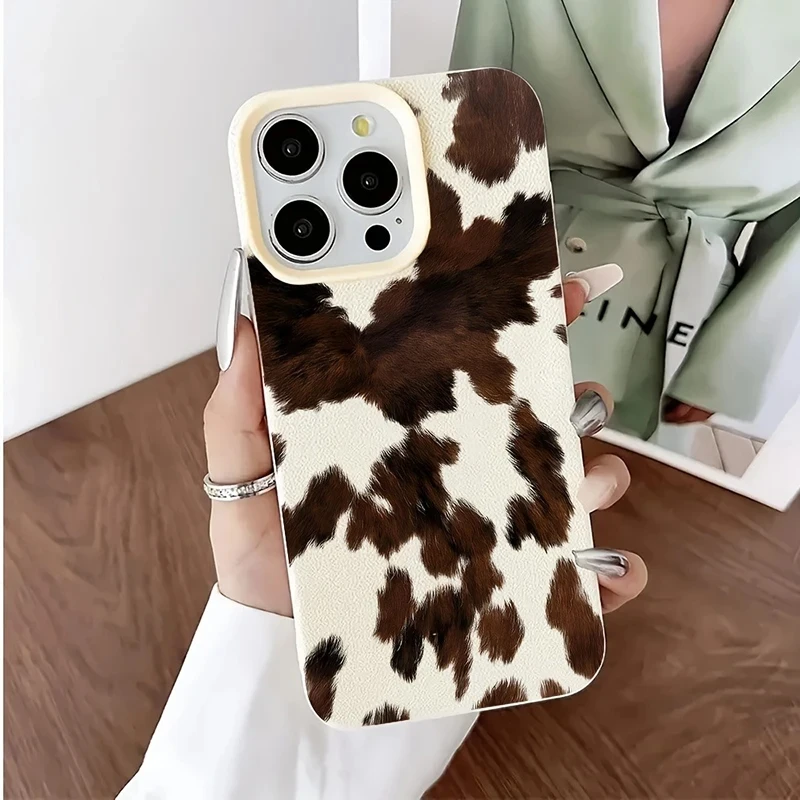 Funda de teléfono con textura de lichi y diseño creativo de vaca lechera para Xiaomi Redmi Note 14 Pro5G 12 13 11 10 Pro Plus Redmi 13C 14C 15C - imagen 2