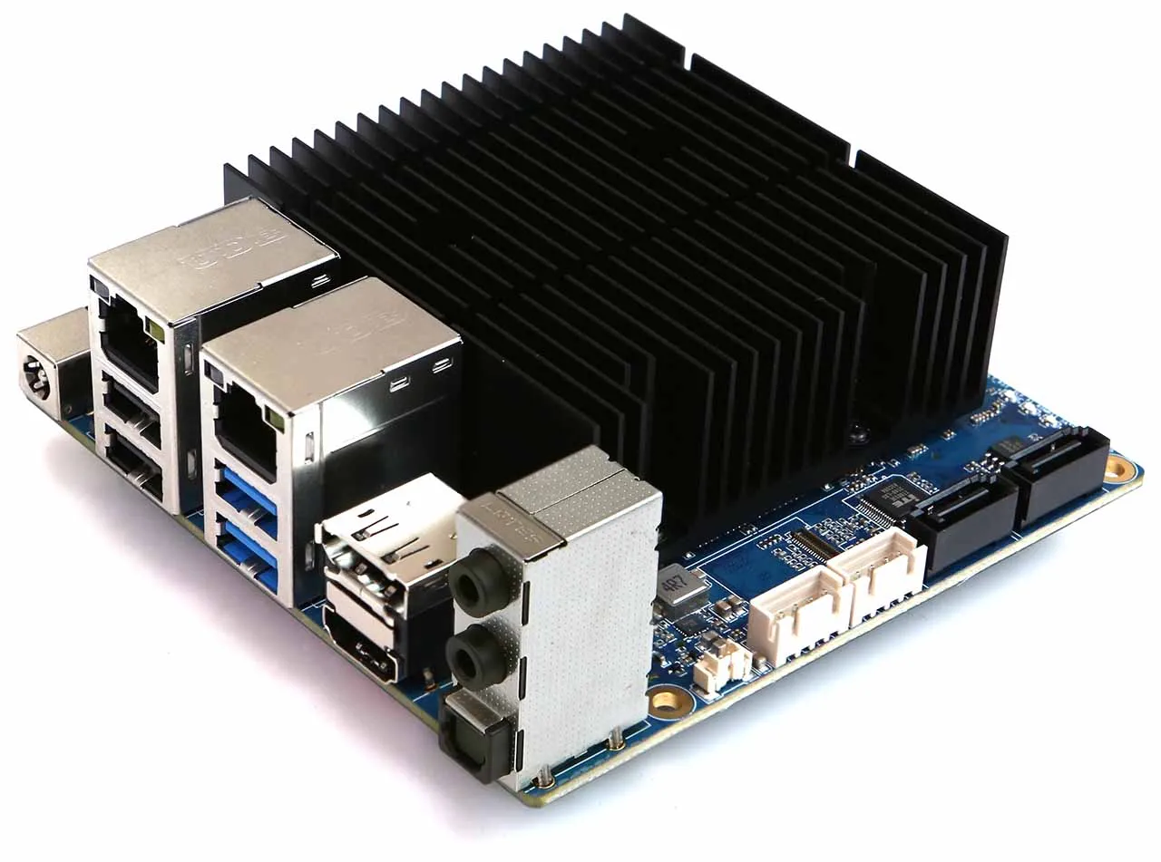ODROID-H3+ x86 SBC - Intel N6005 Quad-Core (3.3GHz), 64GB DDR4, Dual 2.5GbE, M.2 NVMe, 2 × SATA, HDMI/DP - imagen 5