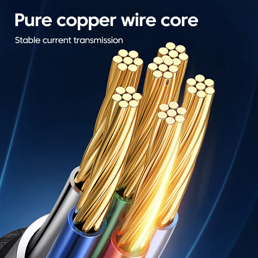 Carga rápida 100W 2 en 2 USB tipo C a tipo C Cable de datos de carga trenzado para teléfono móvil para iPhone 15 16 14 Samsung USB a L - imagen 5