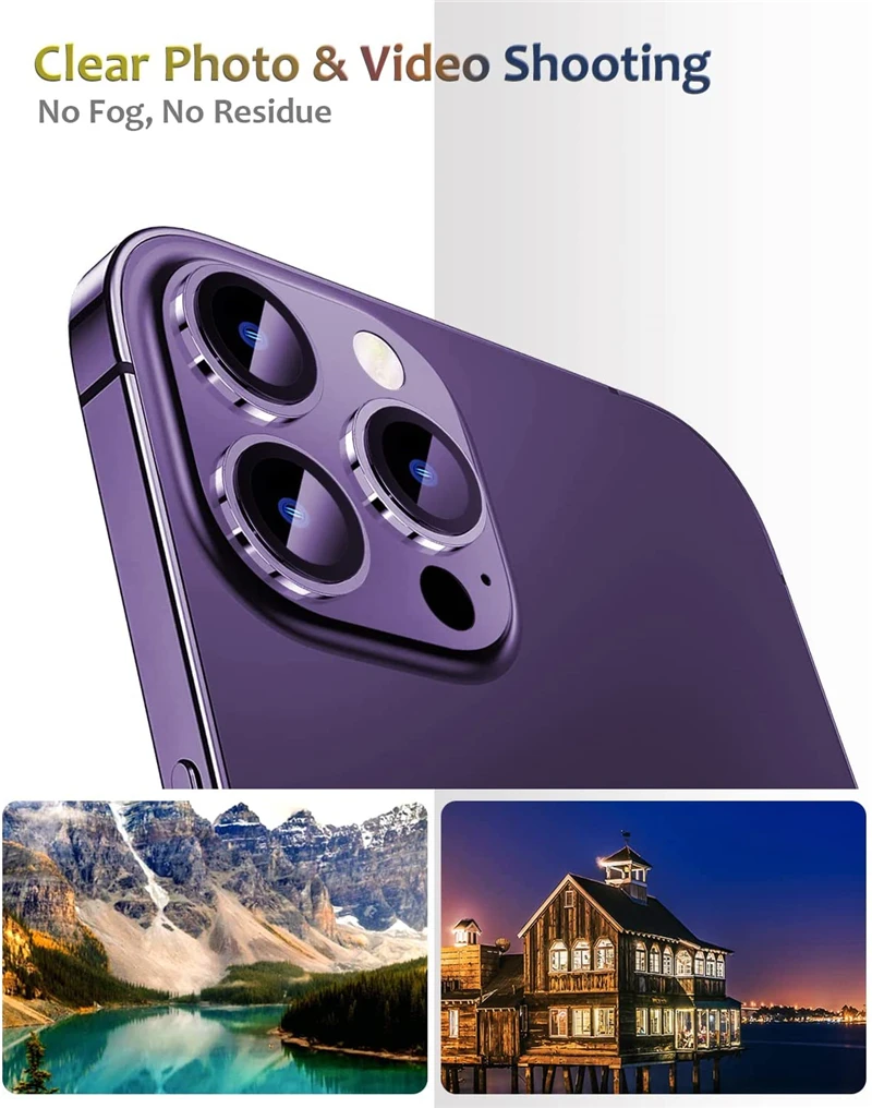 Protector de cristal de lente de cámara de Metal para IPhone 14 13 15 Pro Max 12 Mini 14 Plus 14Pro 13Pro 15Pro i14 accesorios de cubierta de lente de vidrio - imagen 4