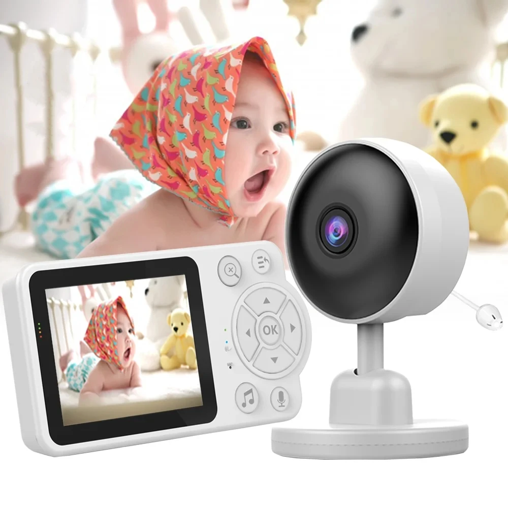 Monitor de bebé inalámbrico para interiores, videocámara de vigilancia de 2,8 pulgadas, Audio bidireccional, visión nocturna, protección de seguridad - imagen 2