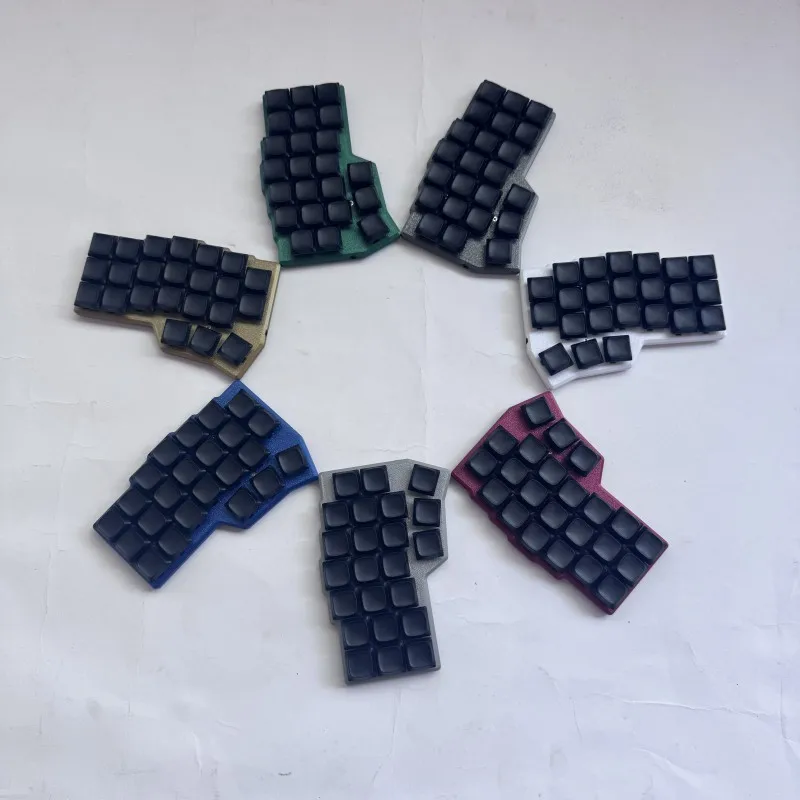 Nuevo Corne Crkbd V4.1 teclado dividido de perfil bajo Kailh Choc V1 personalizado Qmk/Vial Hotswap Kit con cable Rgb teclado mecánico separado - imagen 3