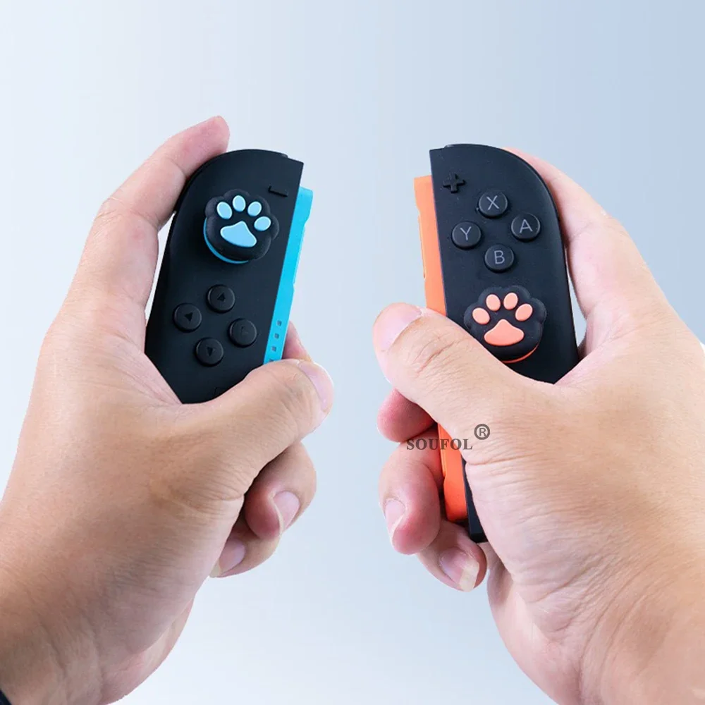 4 unids/set para Switch 2 empuñaduras de silicona para pulgar tapas de Joystick de pata de gato para NS Switch 2 JoyCon cubierta protectora antideslizante Dropshipping - imagen 3