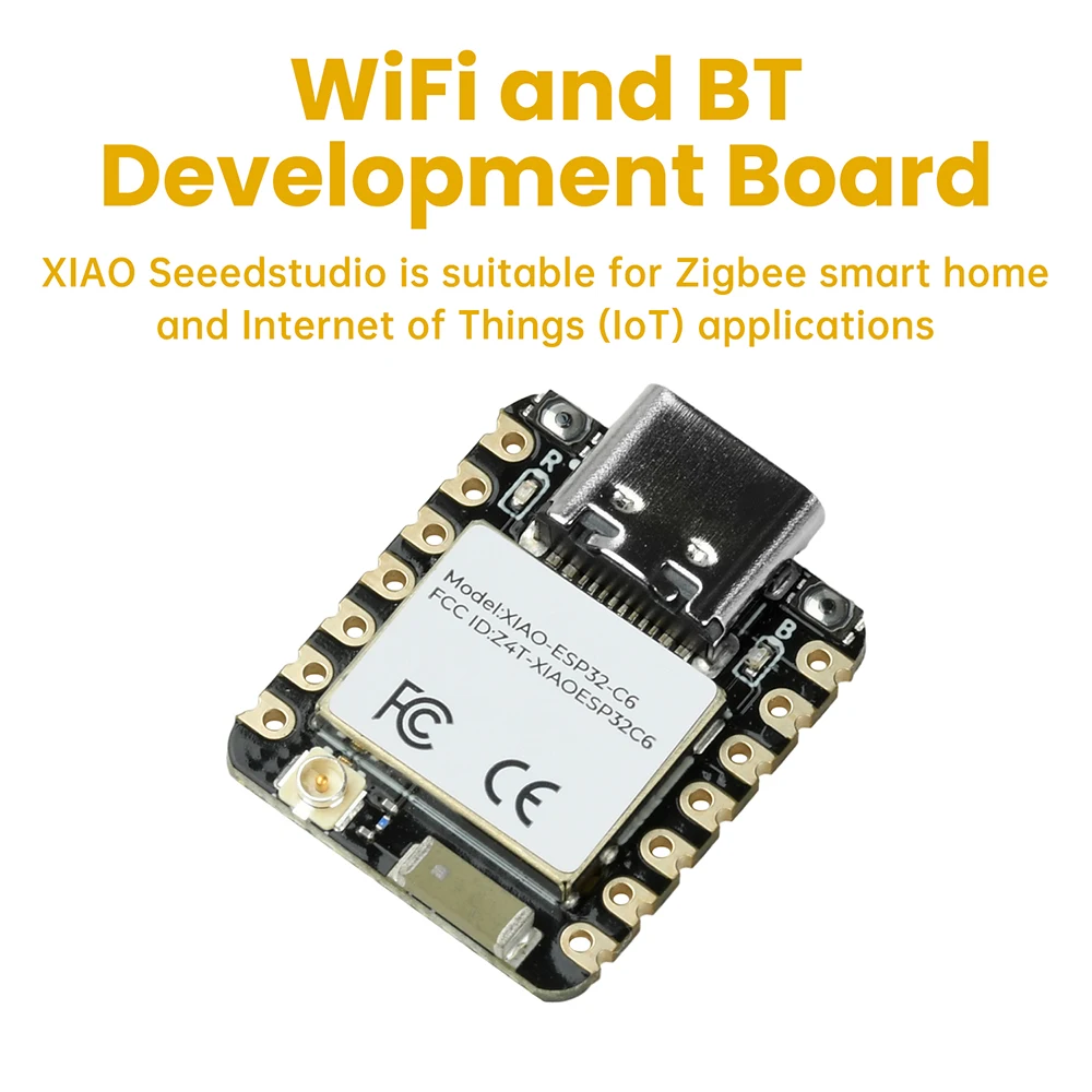 Placa de desarrollo IoT ESP32-C6, microcontrolador de módulo WiFi y Bluetooth para interfaz Zigbee Smart Home IoT tipo C - imagen 2