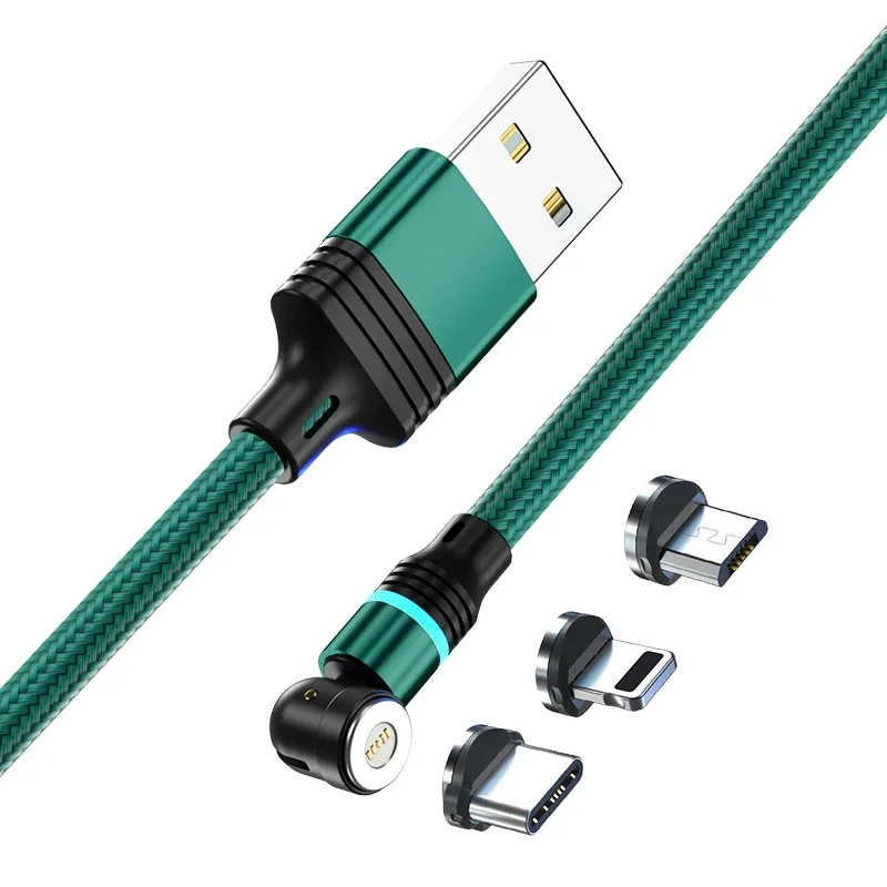 Cable magnético giratorio de 540 grados, Cable de carga rápida 3A para iPhone, Cable USB C para huawei p30 Pro, Cable Micro Usb para teléfono móvil - imagen 2