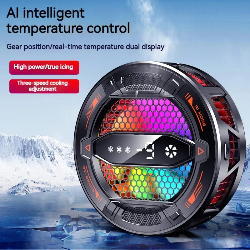 Enfriador de teléfono con Clip magnético Semiconductor K31 con pantalla Digital, luces RGB de temperatura, Compatible con Iphone, Samsung, Xiaomi - imagen 3