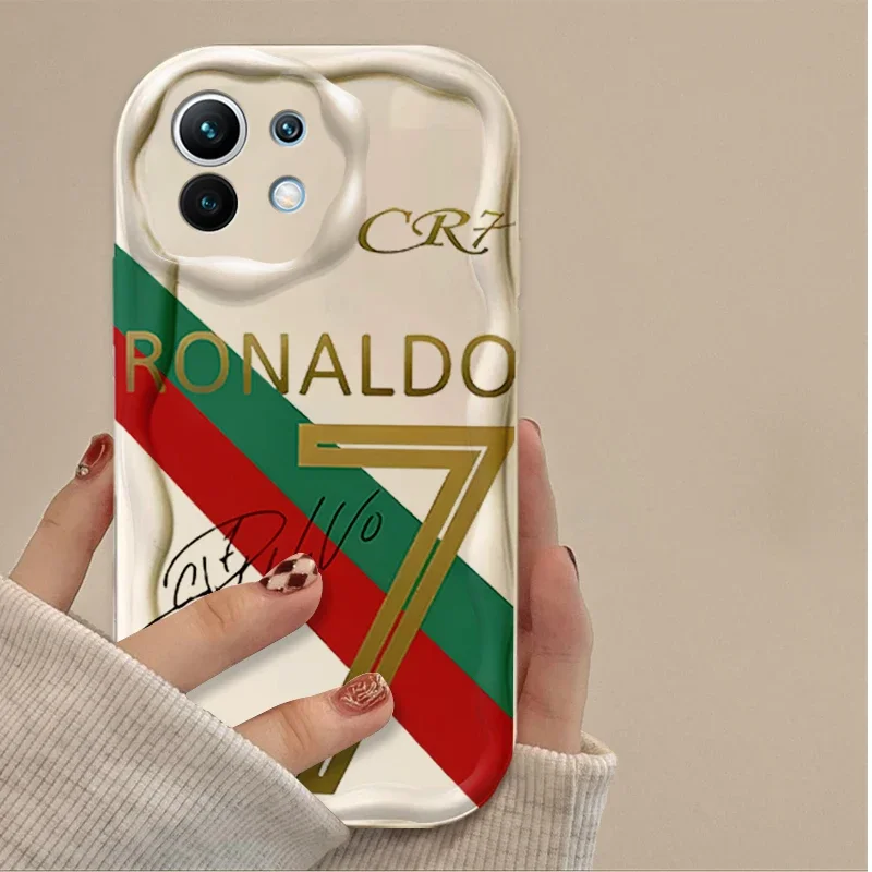 Funda blanda de fútbol C-CR7 Wave para Xiaomi 14T 13T 12T 13 12 11 11i Lite 5G 10T POCO X5 X6 Pro X3 NFC X4 GT F3 F4 F5 F6 M6 M5S C65 - imagen 5