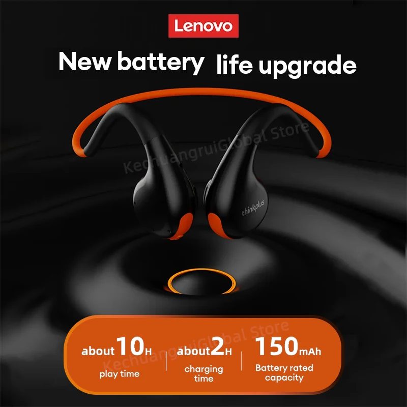 Lenovo-auriculares de conducción ósea con Bluetooth 5,3, inalámbricos deportivos, TWS, gancho para la oreja, resistentes al agua, para correr y conducir - imagen 5