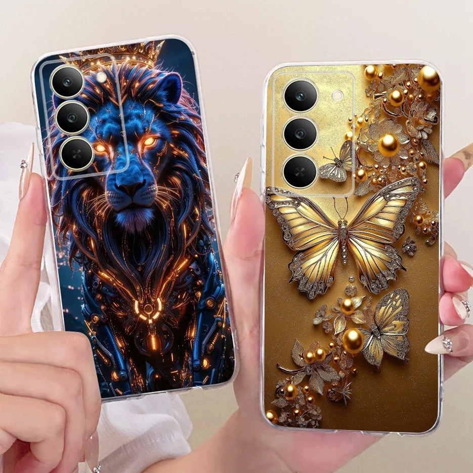 Para Realme 14 14T 14X 5G funda de lujo pintada con mariposa funda de teléfono suave y delgada para Realme 14X 14T Realme14 T Realme14X Fundas - imagen 3