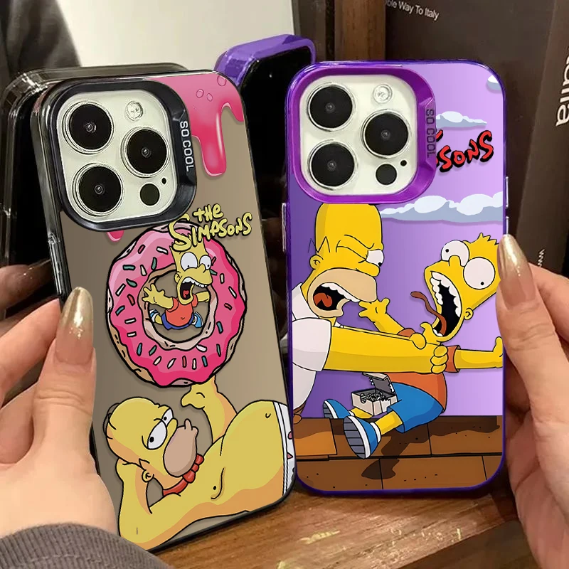 Funda Disney Funny Simpsons para Samsung Galaxy S23 S24 S25 S22 Ultra S21 Plus FE A56 A36 A26 5G A16 A06 4G Note 20