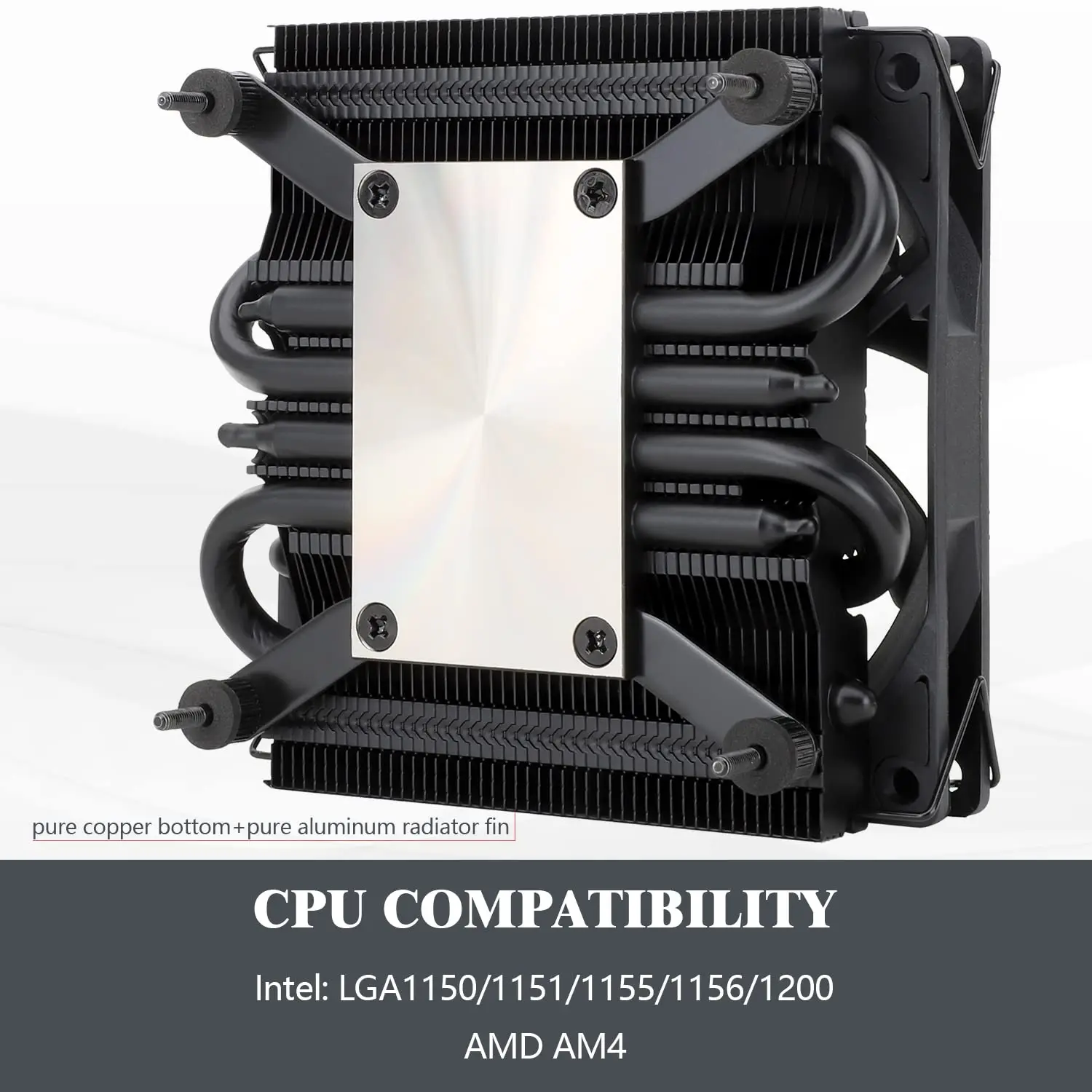 Thermalright-enfriador de aire de CPU negro AXP-90 X36, 4 tubos de calor, 90mm, PWM, 36mm de altura, AMD, AM4, Intel, LGA, 115X, 1200 - imagen 3