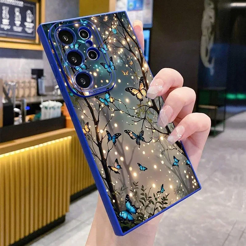 Funda de teléfono con diseño de mariposa oscura para Samsung A56 5G, funda Galaxy A36 A26 A55 A54 A35 A53 S25 Ultra S24 S23 S21 FE S22 Plus - imagen 3