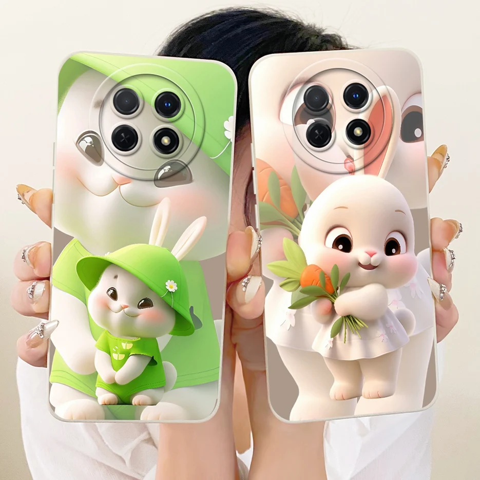 Para Huawei Nova Y91 funda STG-LX1 STG-LX2 lindo gato pato cubierta de dibujos animados suave TPU funda de teléfono para Huawei Nova Y91 NovaY91 Fundas bolsas - imagen 2