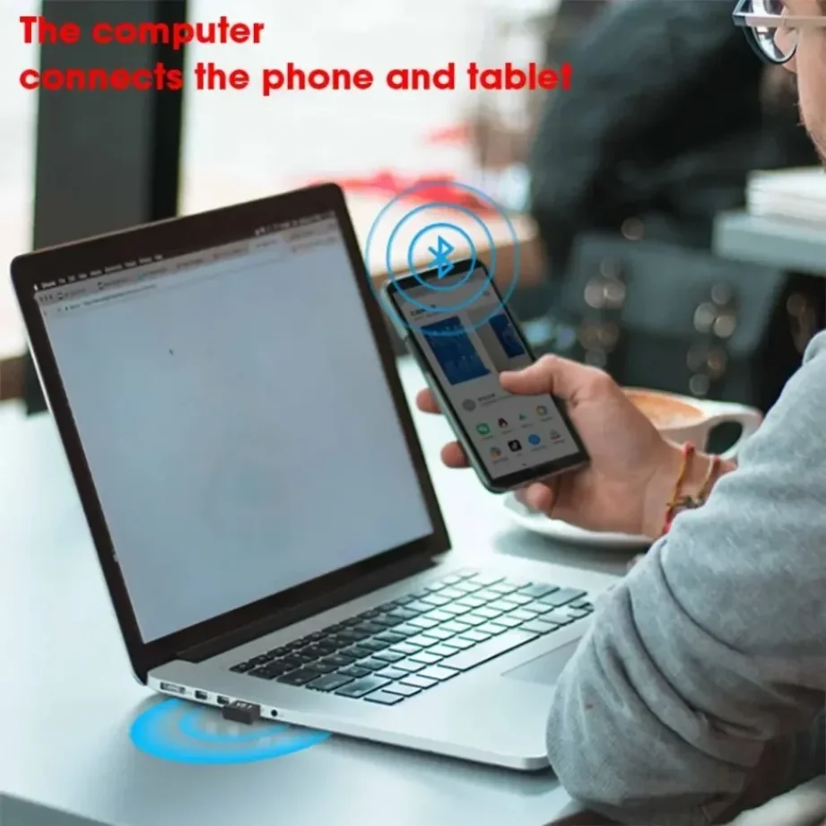 Adaptador USB Bluetooth 5,3, transmisor, receptor, Bluetooth V5.1, Audio, Dongle Bluetooth, adaptador USB inalámbrico para PC, ordenador portátil - imagen 4