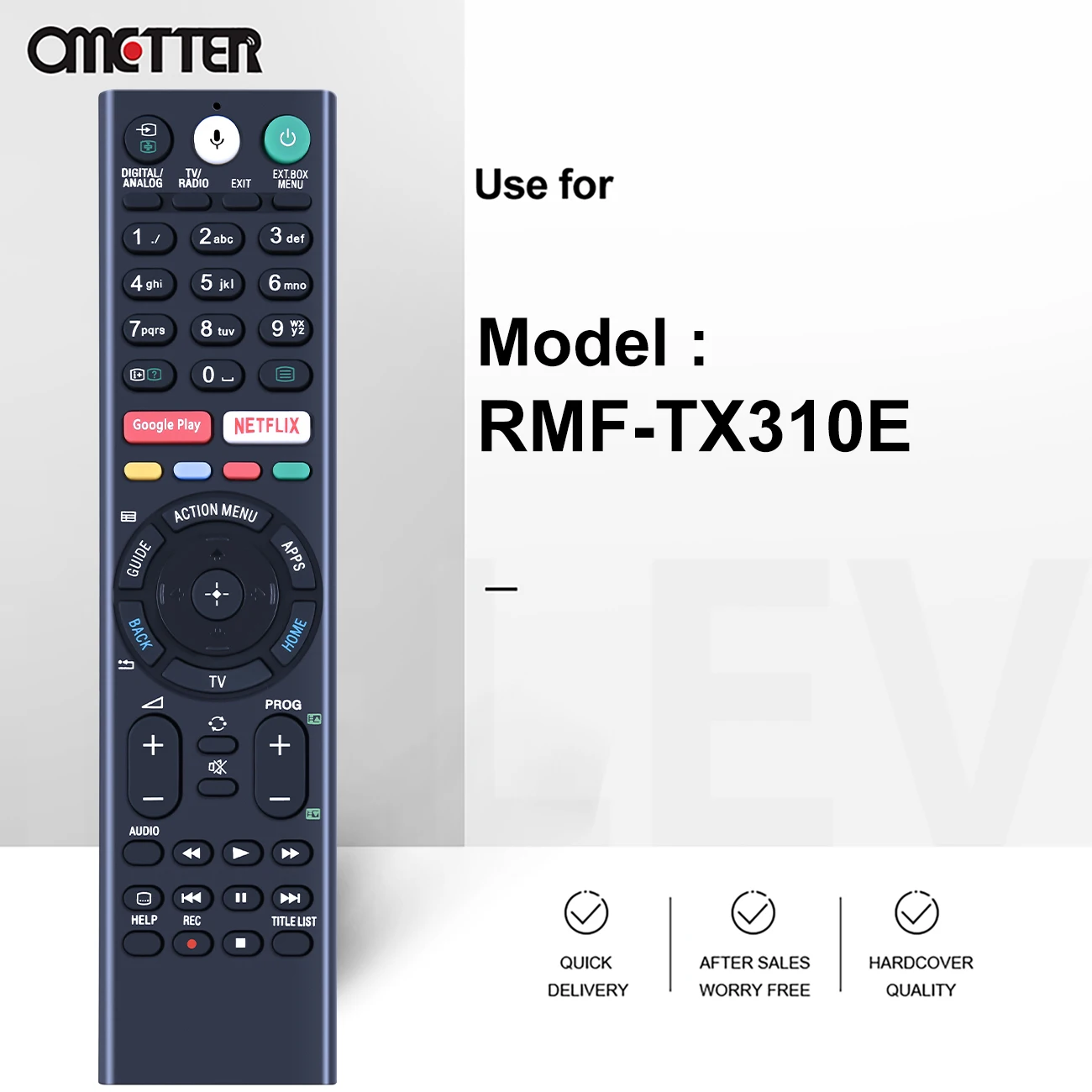 Mando a distancia Universal para televisor Sony, reemplazo de voz para RMF-TX310E, LCD, LED, 4K, KD-55XF8577, KD-75XF8596 - imagen 3