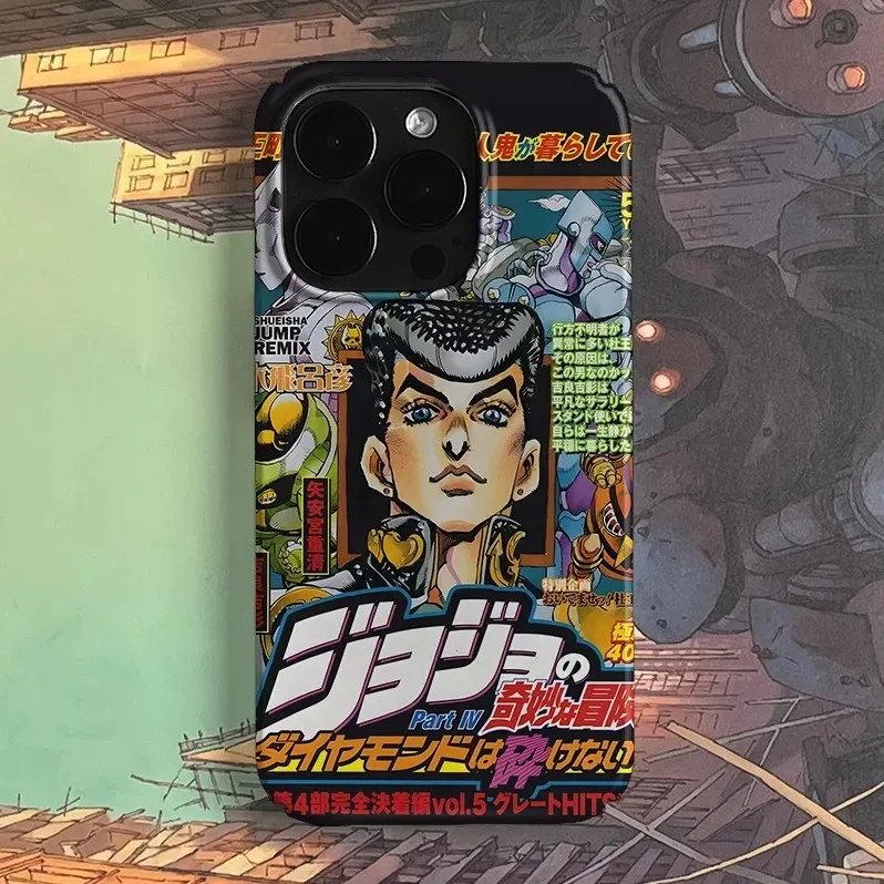 Funda de teléfono de lujo Clmj Higashikatas Josukes para iPhone 16 15 14 13 12 11 Pro Max X XS XR XSMax 8 Plus cubierta dura de PC de película brillante - imagen 2