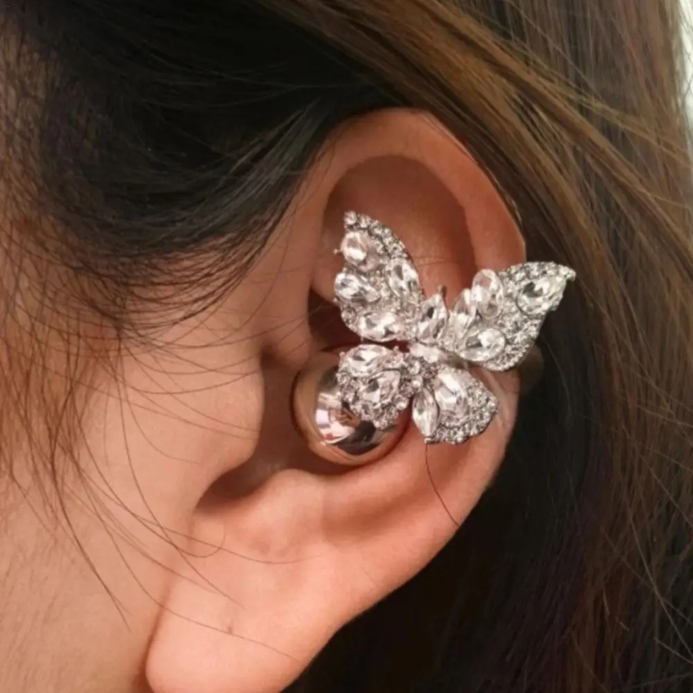 1 par de auriculares de circón con Clip, diseño exquisito, accesorio para auriculares, Flash Diamond, traje DIY personalizado para auriculares OWS