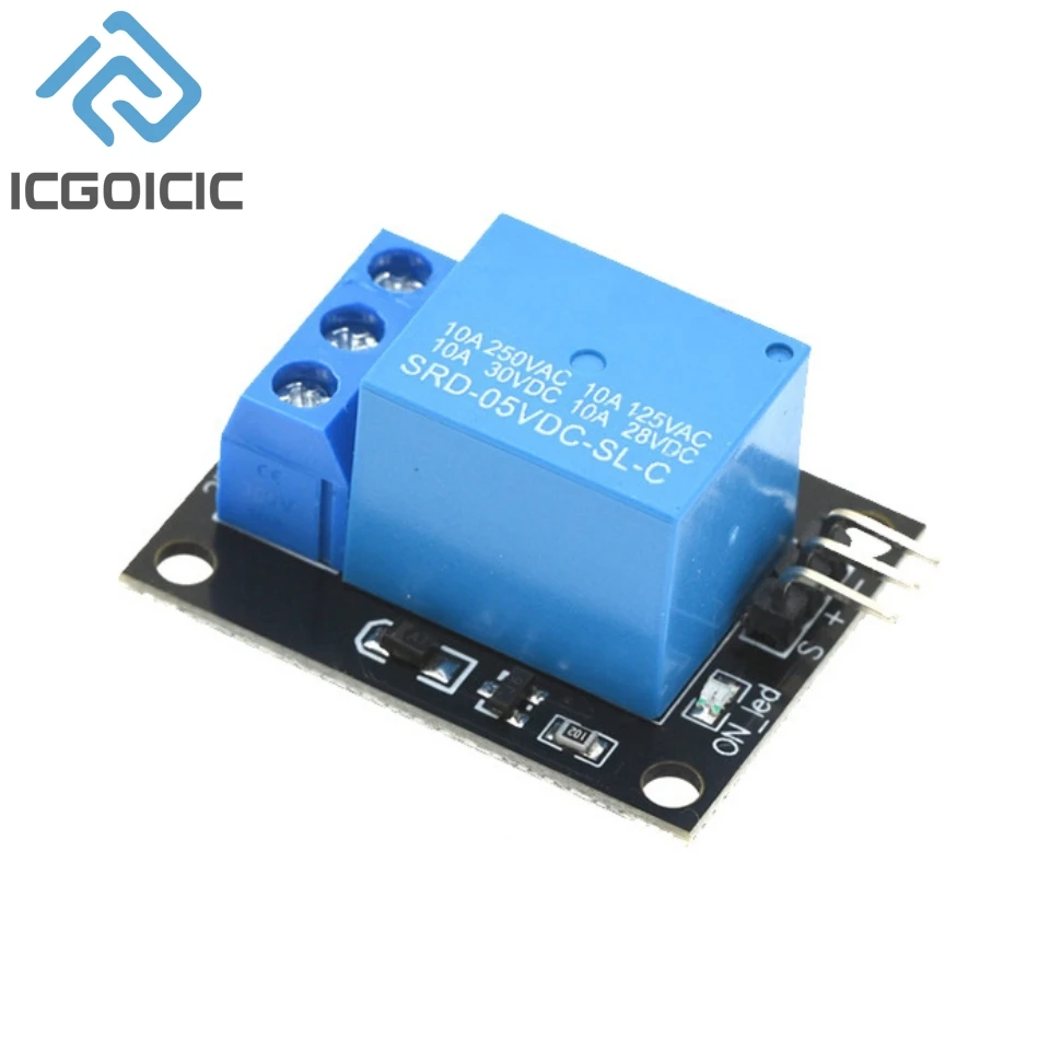 Módulo de relé de 1 canal, placa protectora para PIC AVR DSP ARM para Arduino, KY-019, 5V - imagen 3