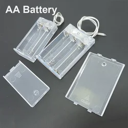 Caja Porta Baterías 3xAA con Interruptor Blanco Transparente 4.5V