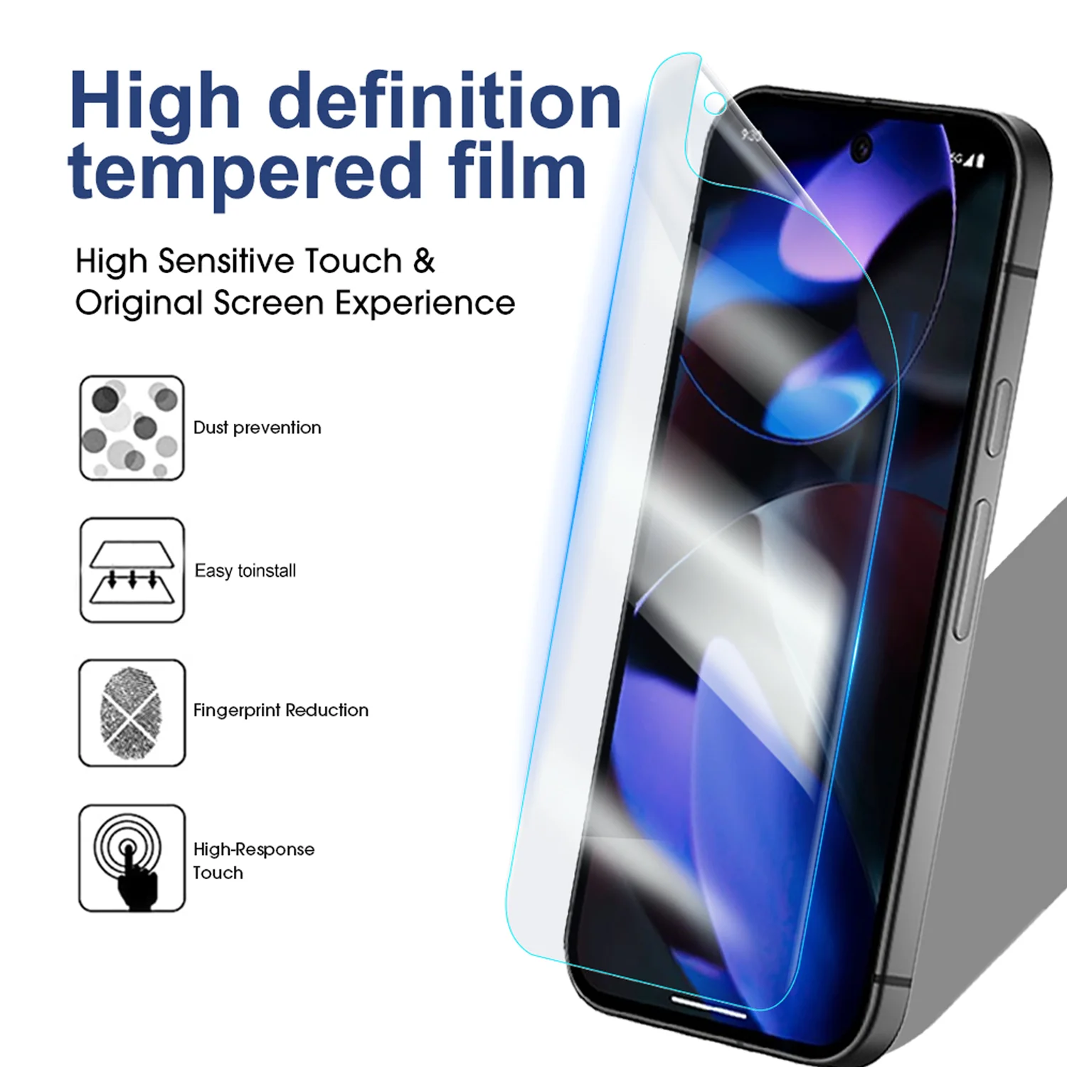 Películas de hidrogel de TPU suave y transparente HD para Google Pixel 10/10 Pro/10Pro XL, Protector de pantalla antiarañazos de cobertura completa para Pixel10, 1-5 uds. - imagen 4