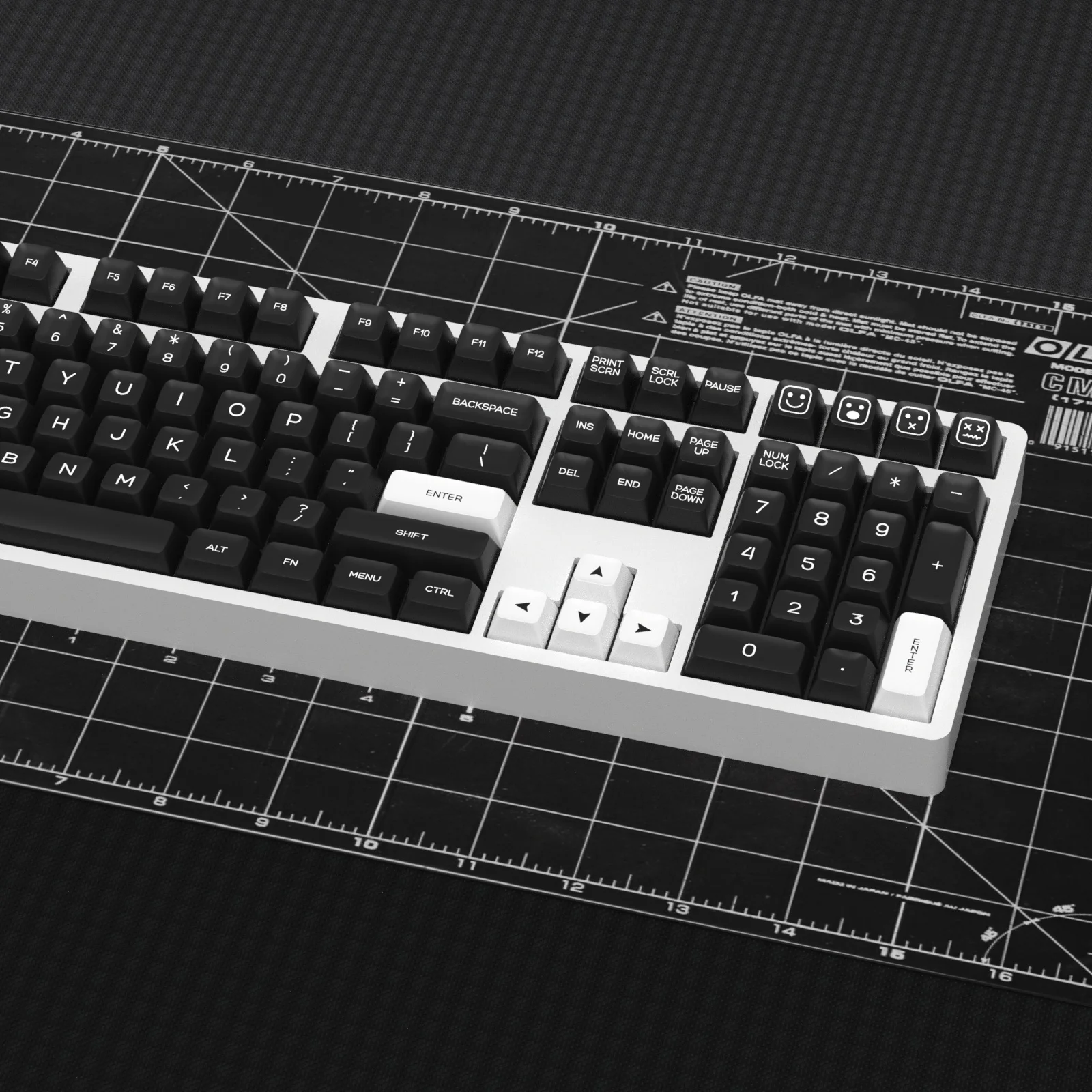 KBDiy 161 teclas/juego PBT SA perfil GMK WOB teclas para teclado mecánico blanco y negro doble disparo Keycap personalizado ISO para K500 - imagen 5