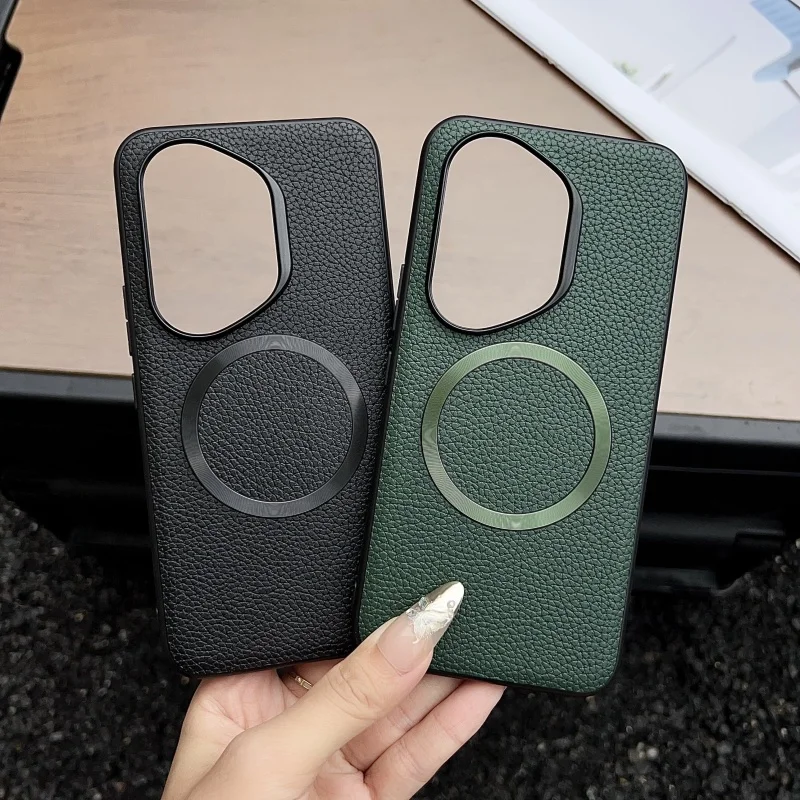 Funda Magsafe para Honor 400 Pro 400 versión Global Funda de cuero de lujo con sensación de piel magnética para Honor 400Pro Funda de carga inalámbrica - imagen 2