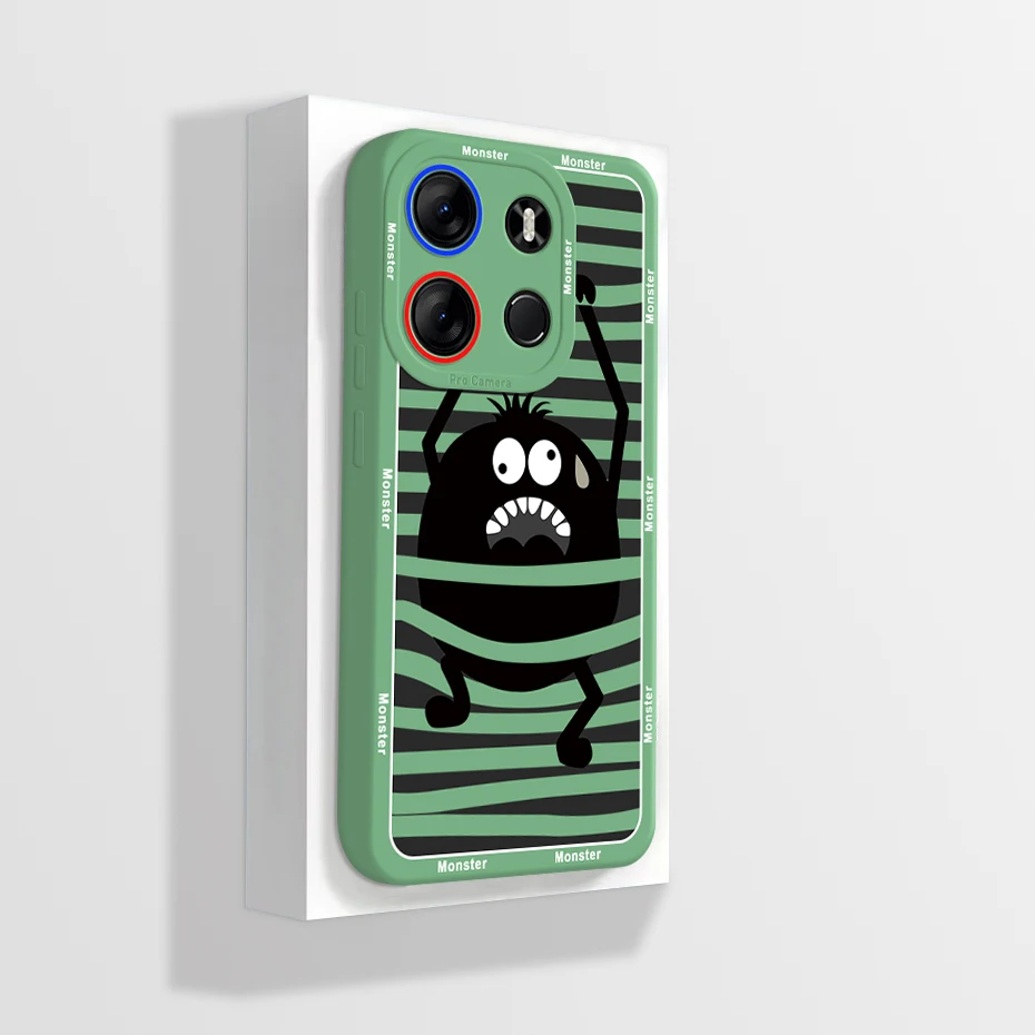 Funda de silicona líquida para Infinix Smar 7, carcasa bonita de dinosaurio a prueba de golpes, TPU, para Infinix Smart7 Plus, X6517, X6515, parachoques - imagen 4