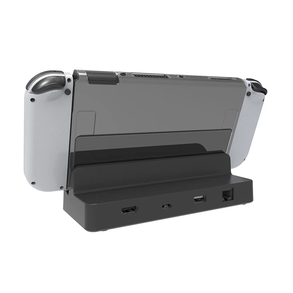 Estación de acoplamiento para Nintendo Switch, soporte de carga OLED 4K HD, HDMI, adaptador Compatible con puerto RJ45 LAN Ethernet USB 3,0 - imagen 4