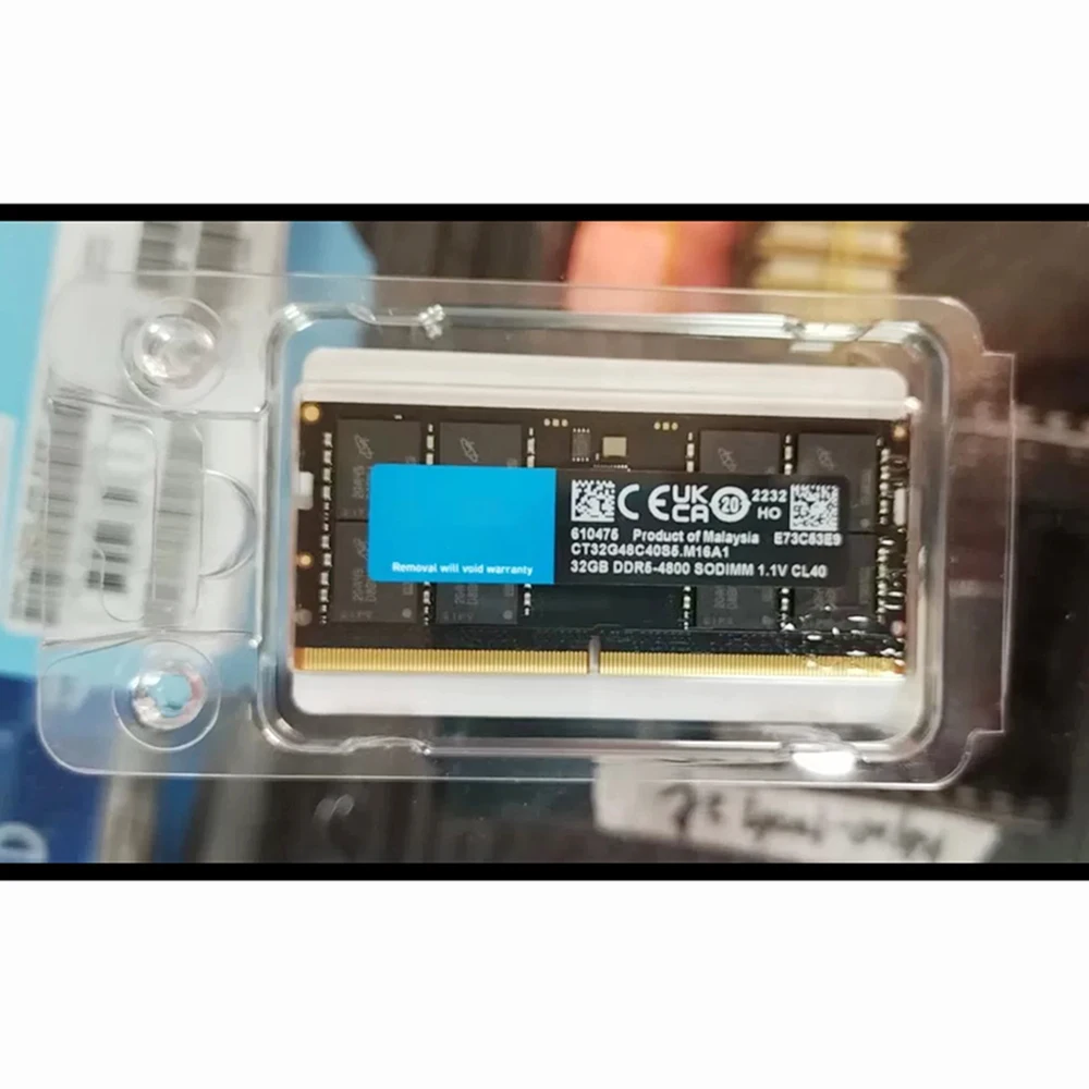 1 Uds 32GB DDR5 4800MHz SODIMM portátil RAM memoria para portátil envío rápido alta calidad CT32G48C40S5 1,1 V - imagen 3