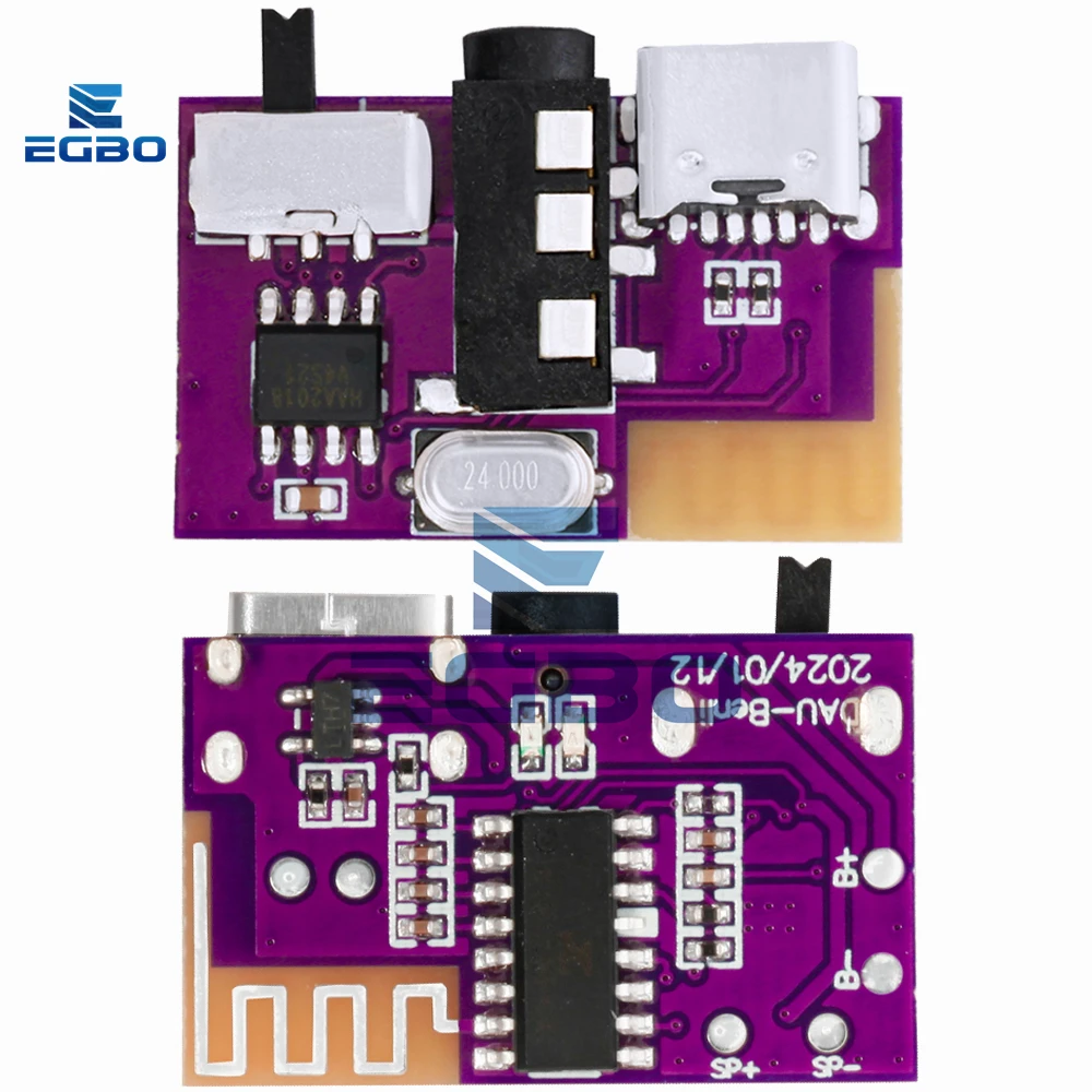 1 ~ 2 uds TWS DC3.5V-5V 5W Bluetooth compatible 5,4 Mono amplificador decodificador reproductor MP3 3,5mm módulo auxiliar receptor DIY altavoz hecho a mano - imagen 5