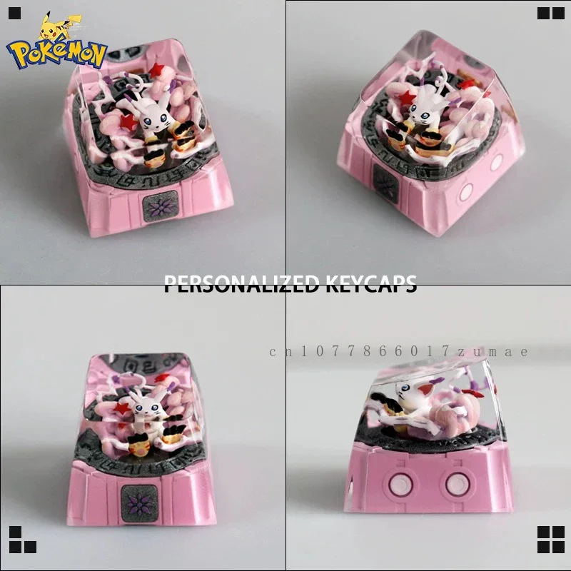 Teclas de resina de Pokémon, monstruo Digital Agumon Tentomon Palmon, Teclado mecánico personalizado, teclas DIY, accesorios de teclado bonitos - imagen 4