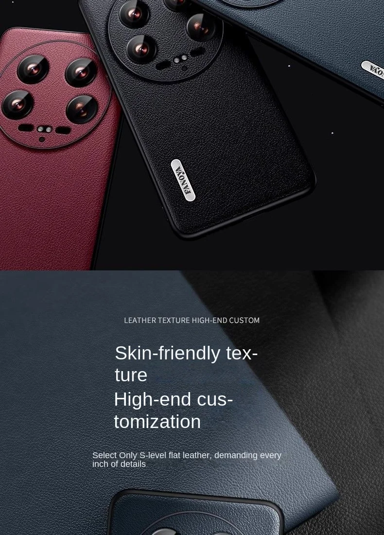 Funda de cuero PU suave para Xiaomi Mi 14 13 Ultra, carcasa protectora trasera para Xiaomi Mi 14 13 12 11 Pro 12X - imagen 3