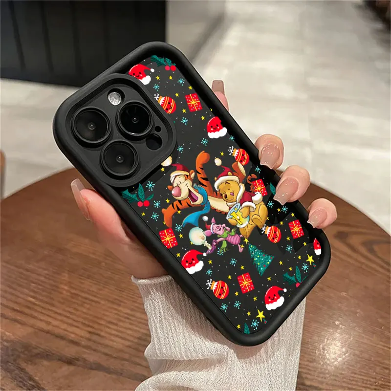 Disneies Navidad Winnie Tigger funda de teléfono para IPhone 16 15 14 13 12 11 Pro Max Mini XR XS X 7 8 6 6s Plus cubierta trasera suave de TPU - imagen 3