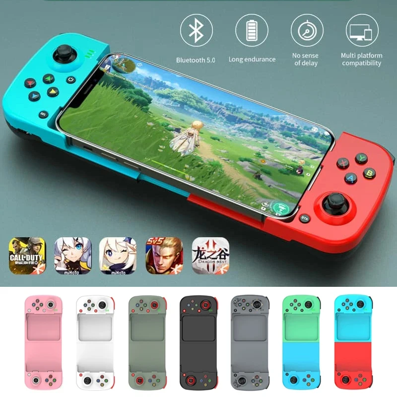 Controlador de juegos extensible inalámbrico D3 compatible con Bluetooth para teléfonos móviles Android Ios PC Gamepad Joystick Control de juego - imagen 3