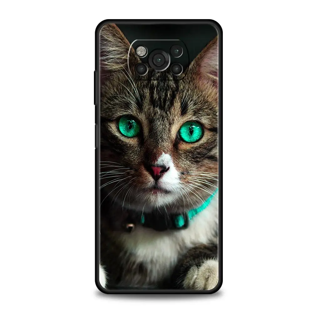 Funda de teléfono con fondo de gatos bonitos de dibujos animados para Xiaomi Poco X3 NFC M3 F3 F4 M4 X4 Mi Note 12T 12 Pro 10 11 Lite 10T 5G 11T 9T - imagen 2