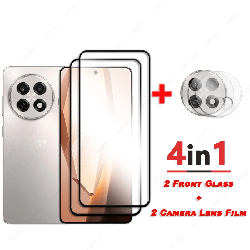 Para OnePlus 13R Protector de pantalla de vidrio para OnePlus Ace 5 Pro película protectora de borde negro película de lente de cámara para OnePlus Ace 5 - imagen 2